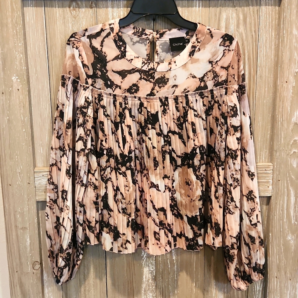 Cliche Pleat Detail Blouse